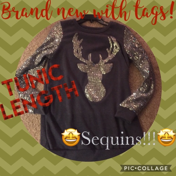 Sweaters - 💰💰SOLD💰💰 Boutique reindeer top w/ sequins!